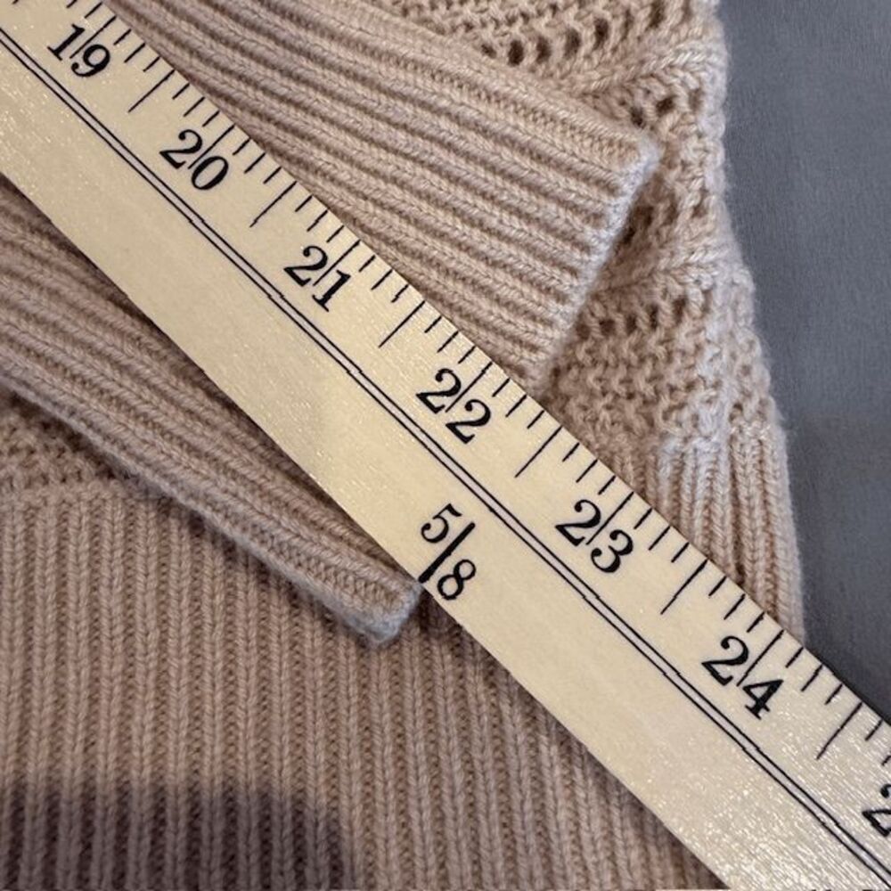 Intermix Wool Cashmere Blush Pink Open Knit Lightweight Sweater Size Small - Picture 10 of 11